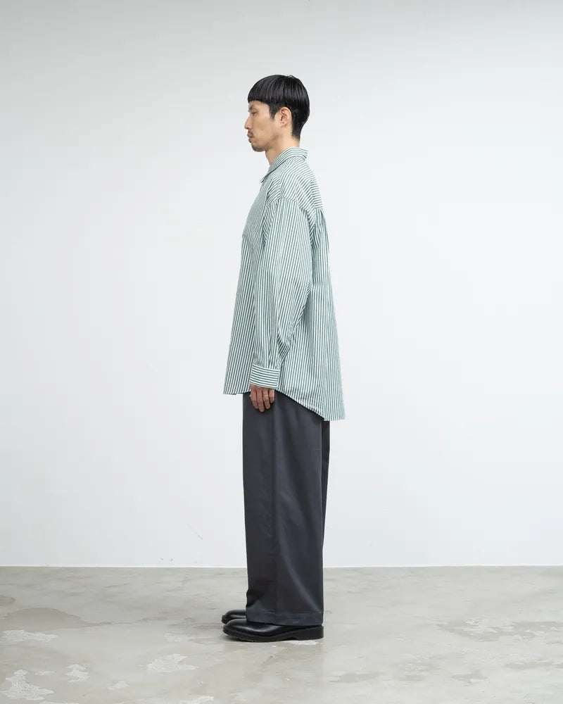 Graphpaper / Broad L/S Oversized Regular Collar Shirt (GM244-50022STB)