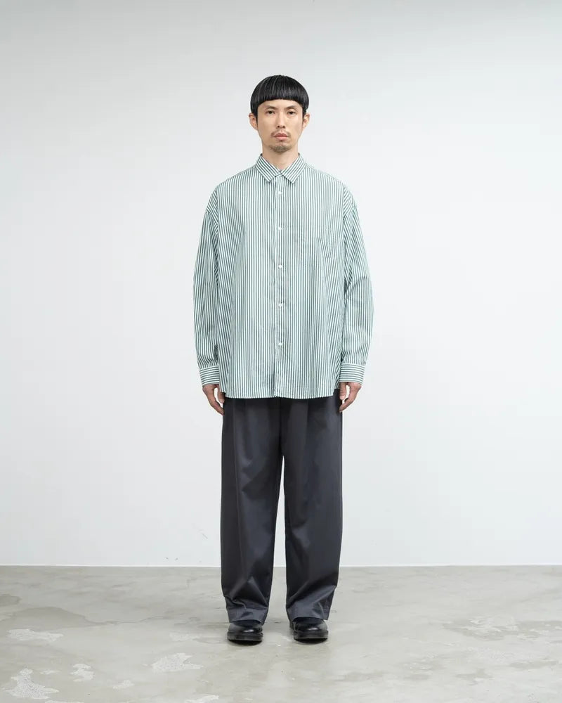 Graphpaper / Broad L/S Oversized Regular Collar Shirt (GM244-50022STB)