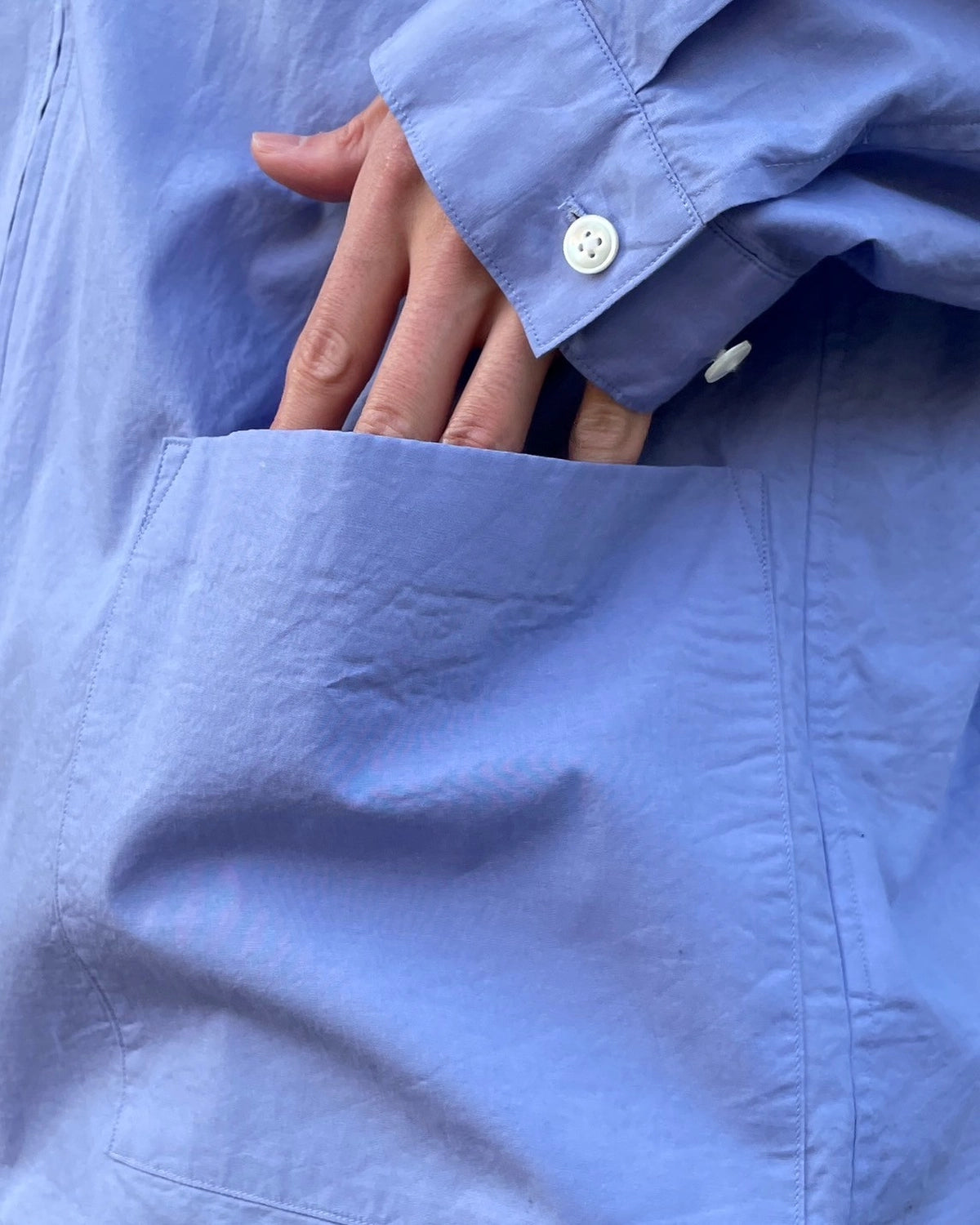 blurhms / Chambray Zip Shirt (BHS25S020)