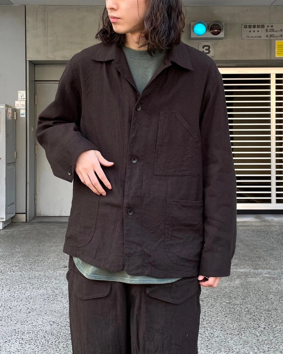 blurhms / Silk Linen Work Jacket (BHS25S015)