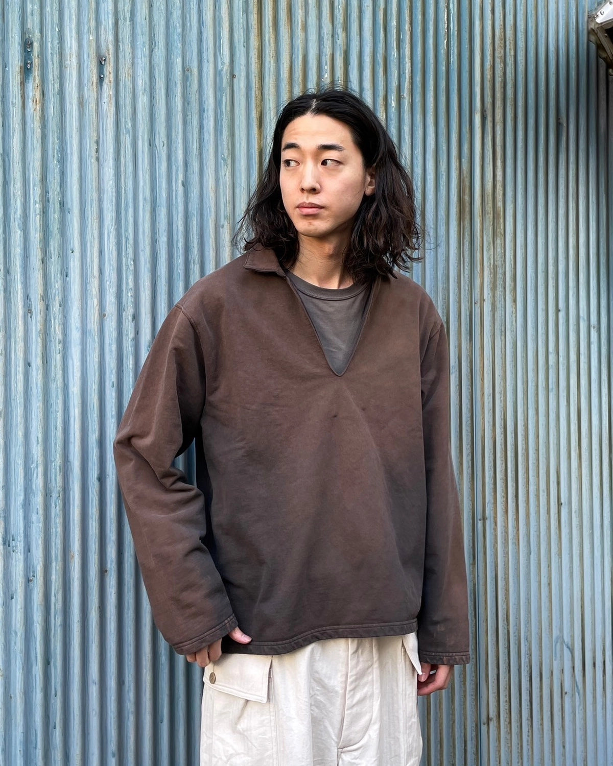 トップス concause FADE SKIPPER LONG SLEEVE SWEAT concause (コンコース) /FADE SKIPPER LONG SLEEVE SWEAT SHIRTS