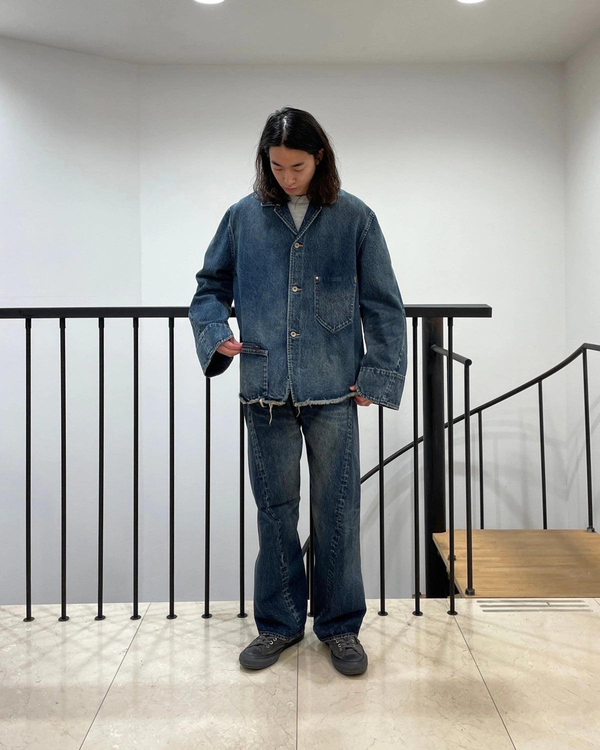 doublet / USED FINISH DENIM JACKET (25SS12BL213)