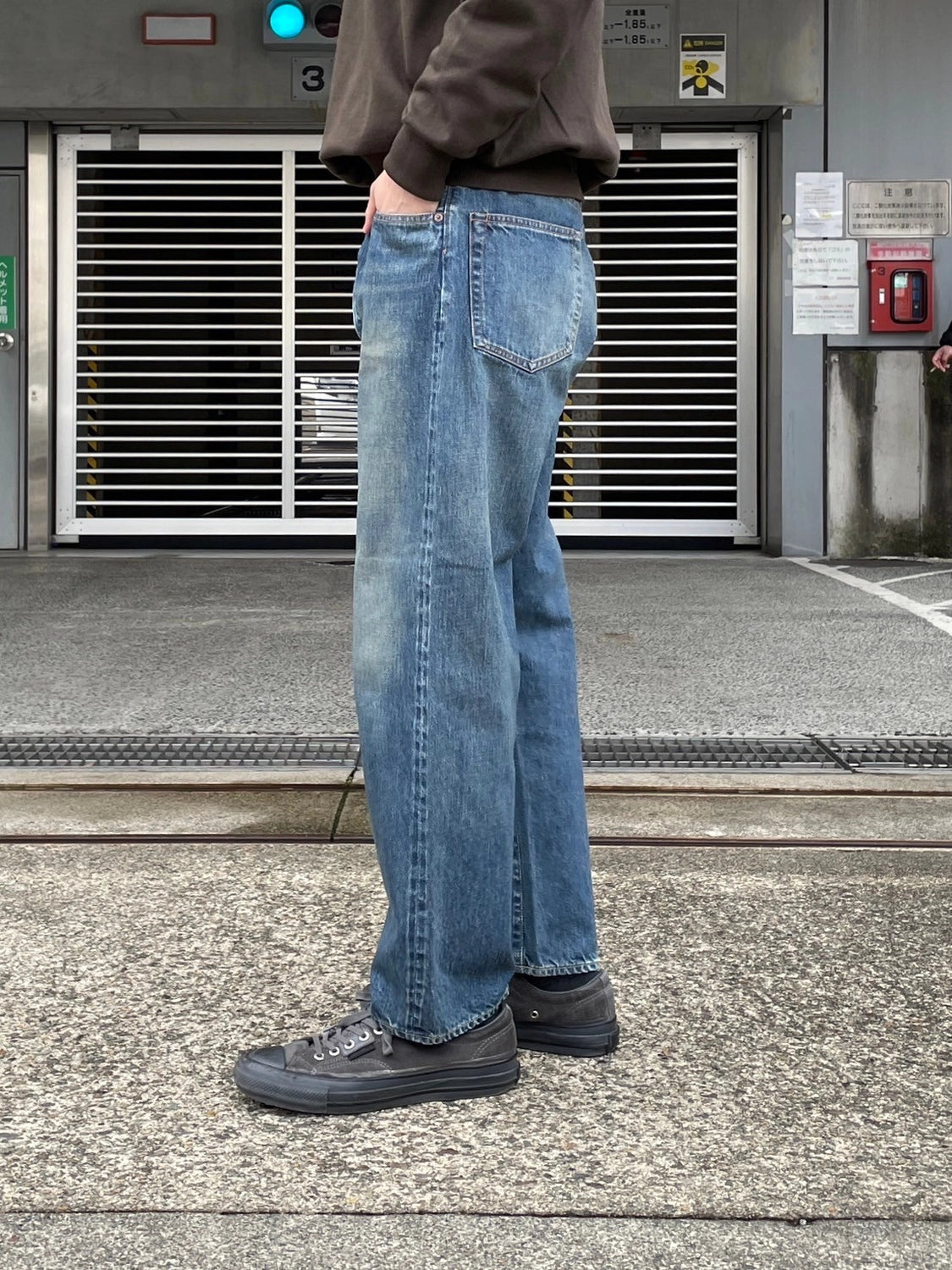 A.PRESSE / Washed Denim Wide Pants (AP-4002)