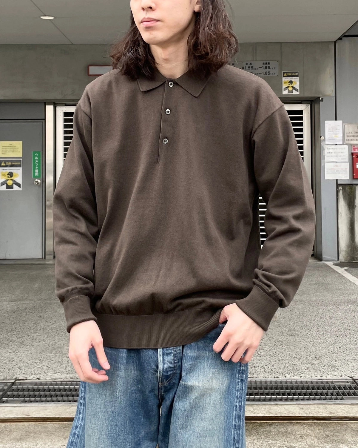 A.PRESSE / Cotton Knit  / L/S Polo Shirts (25SAP-03-02K)