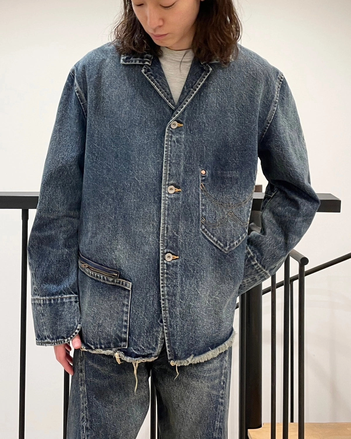 doublet / USED FINISH DENIM JACKET (25SS12BL213)