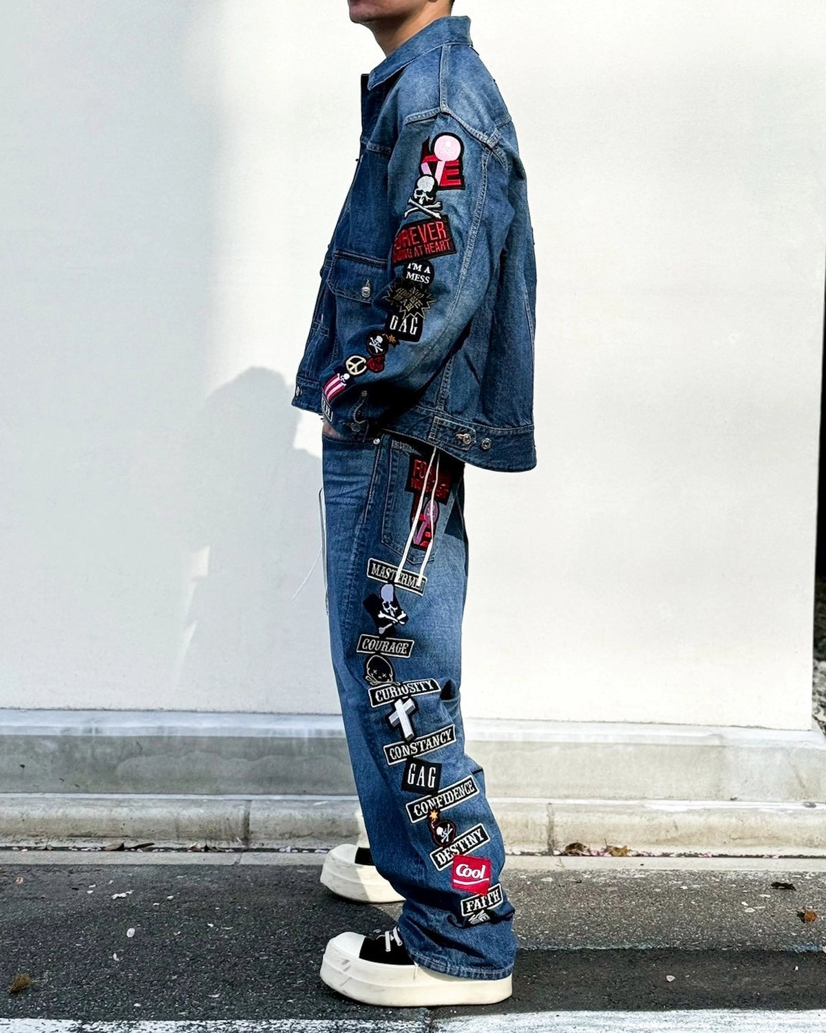 mastermind JAPAN / MJ PATCHED DENIM JACKET (MJ26EE1-BL015)