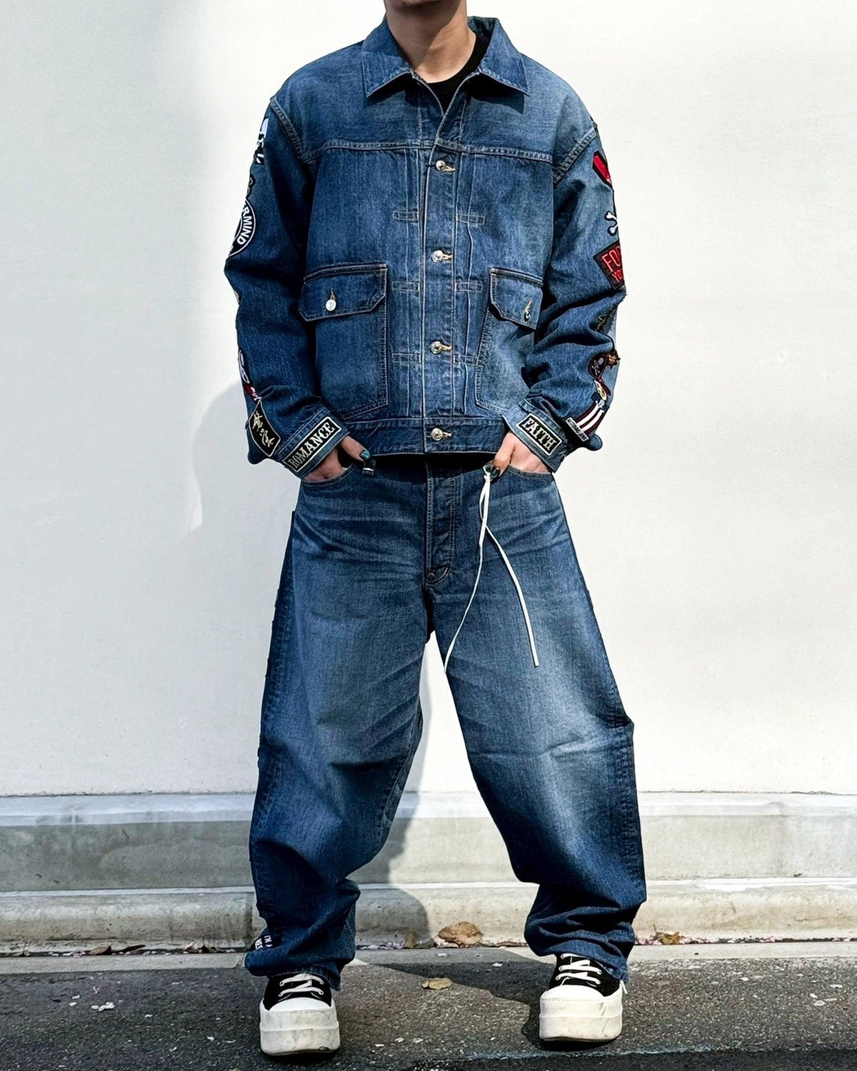 mastermind JAPAN / MJ PATCHED DENIM JACKET (MJ26EE1-BL015)