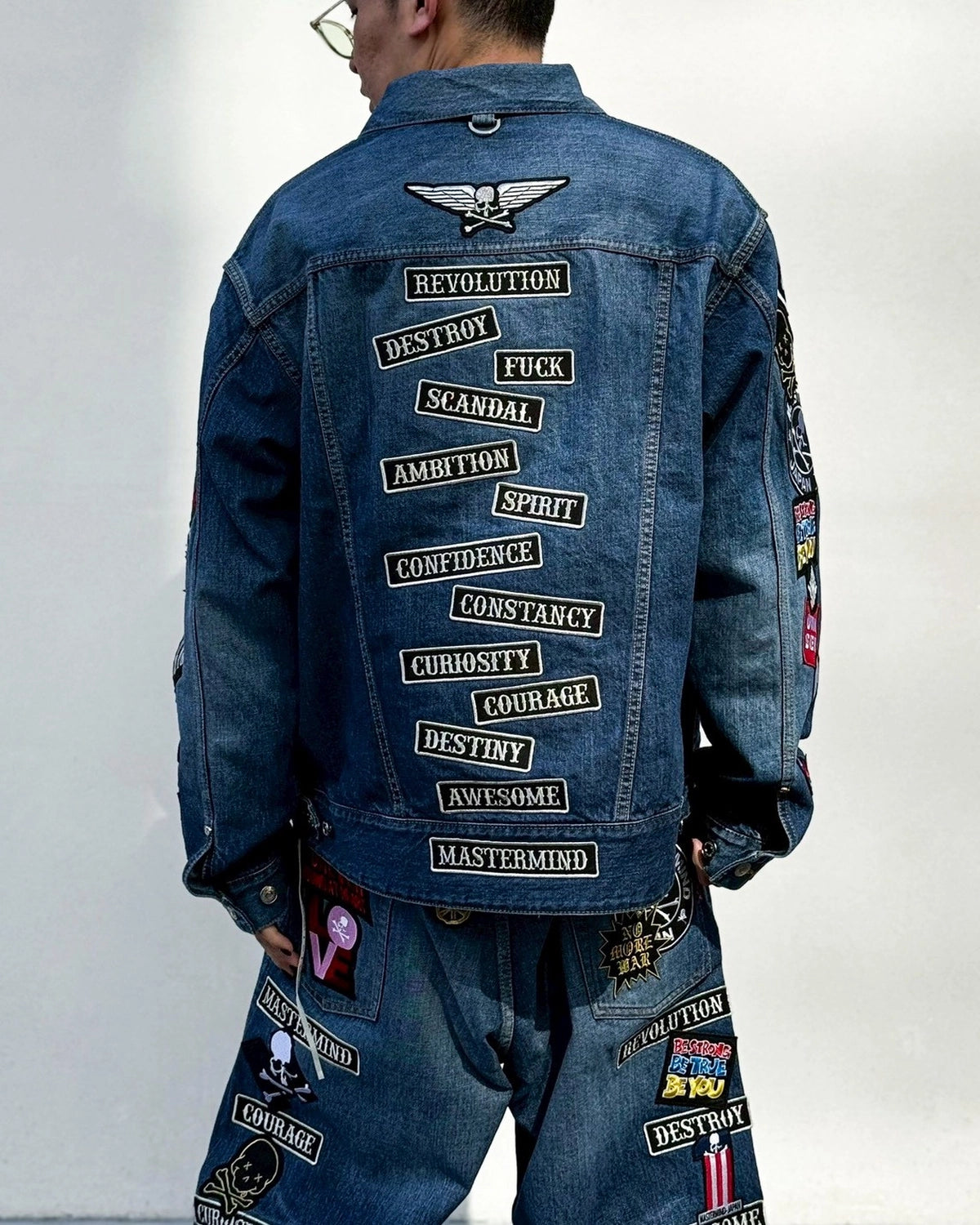 mastermind JAPAN / MJ PATCHED DENIM JACKET (MJ26EE1-BL015)