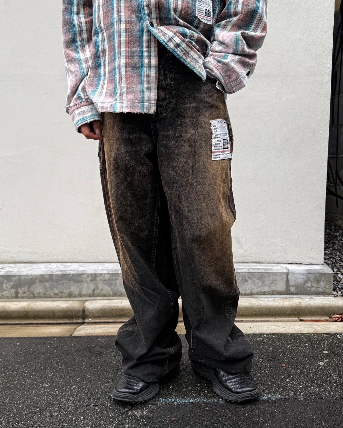 Maison MIHARA YASUHIRO / Amateur Sewn Like Wide Denim Pants -Women's- (K17PT352)
