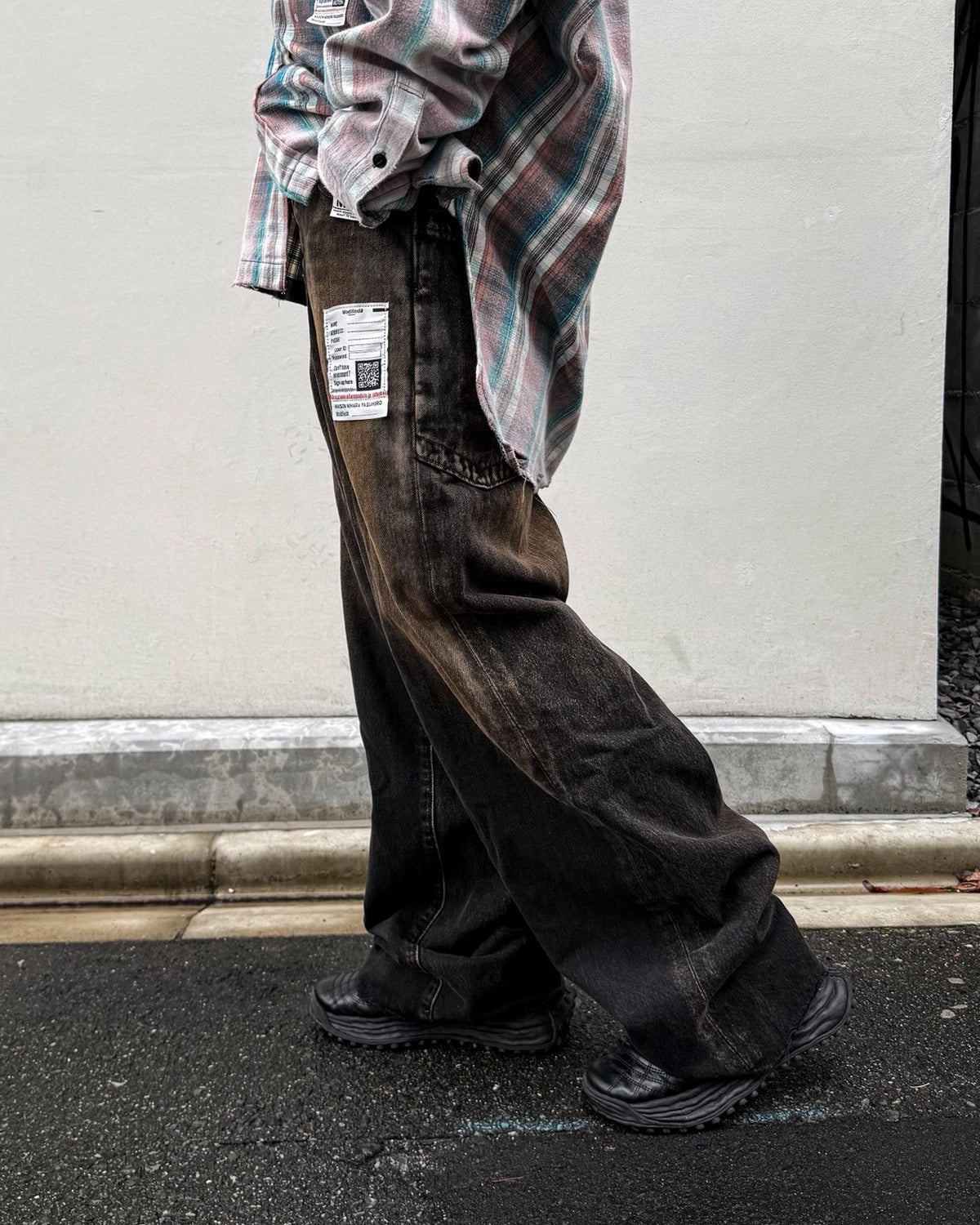 Maison MIHARA YASUHIRO / Amateur Sewn Like Wide Denim Pants -Women's- (K17PT352)
