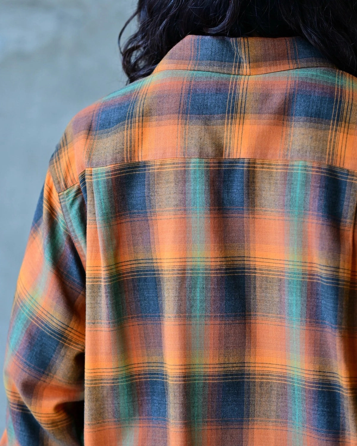 WACKO MARIA / OMBRE CHECK OPEN COLLAR SHIRT L/S -TYPE-6- (26FW-WMS-OC11)