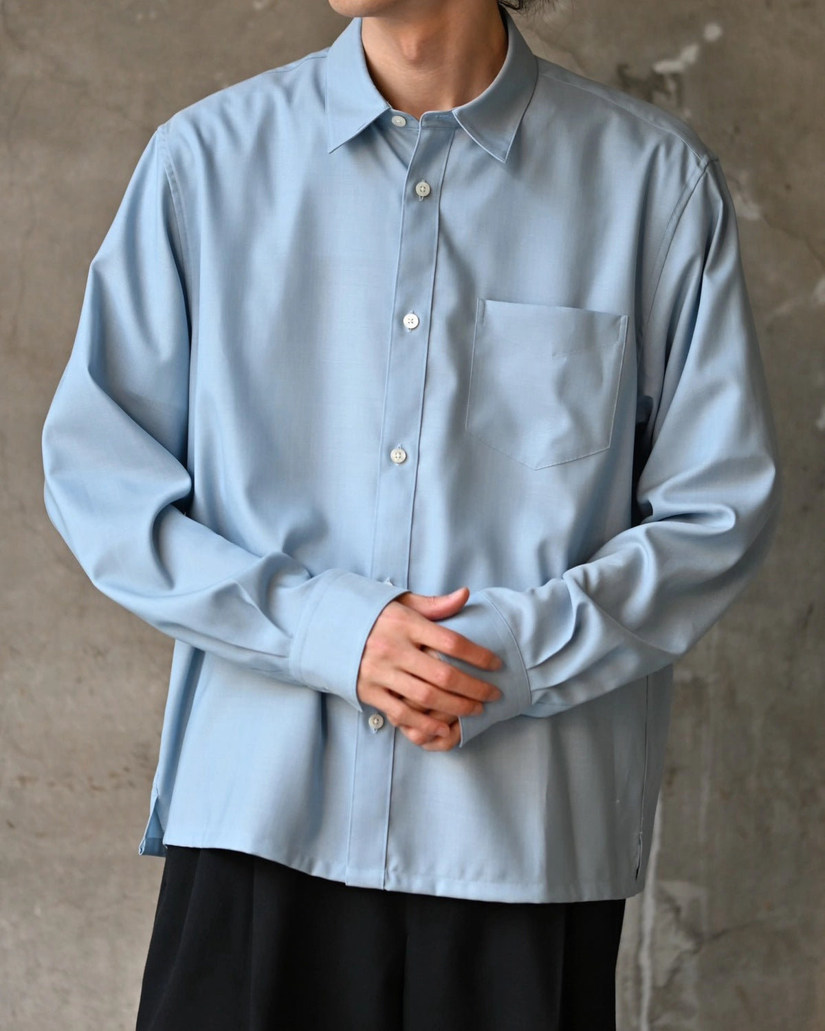 MARKAWARE / Super 160s Washable Wool Oxford / Square Shirt (A26C11SH02C)