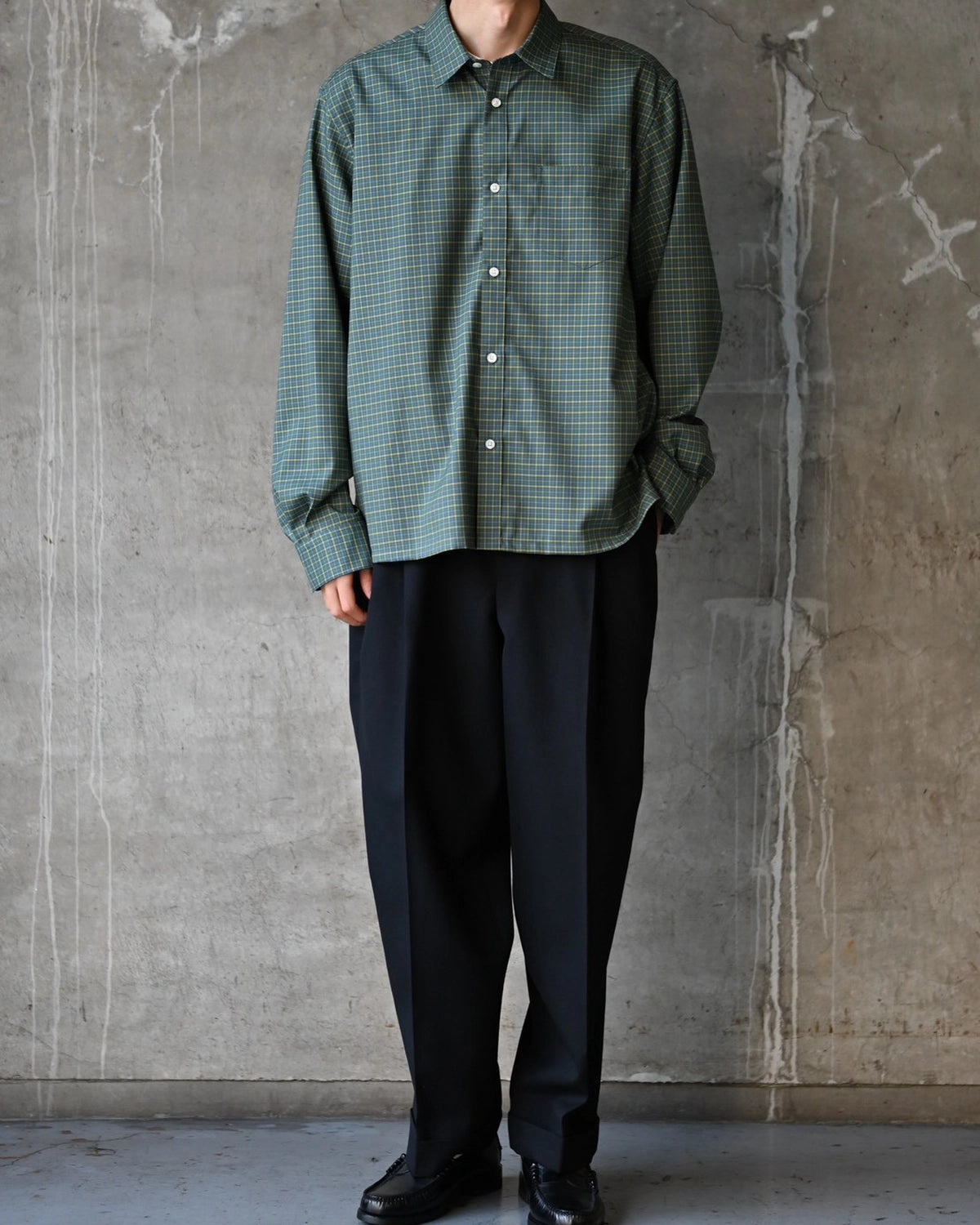 MARKAWARE / Super 160s Washable Wool Oxford / Square Shirt (A26C11SH02C)