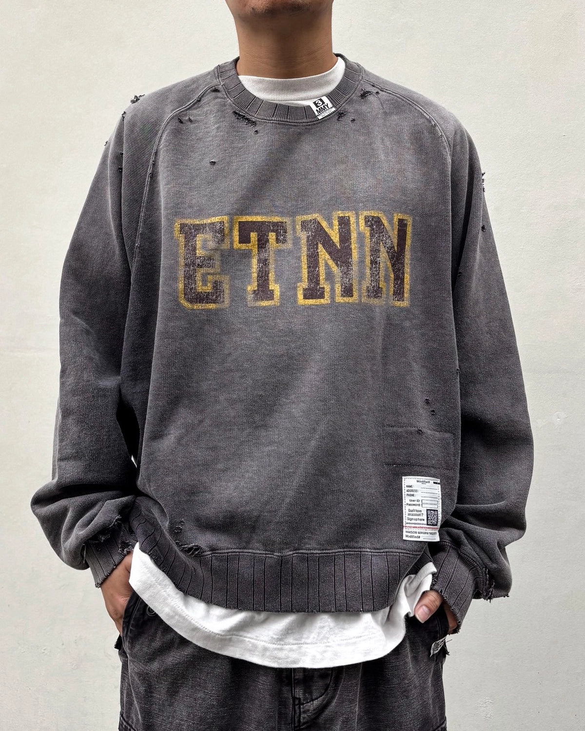 Maison MIHARA YASUHIRO / Sun Faded Like Sweatshirt (J17PO723)