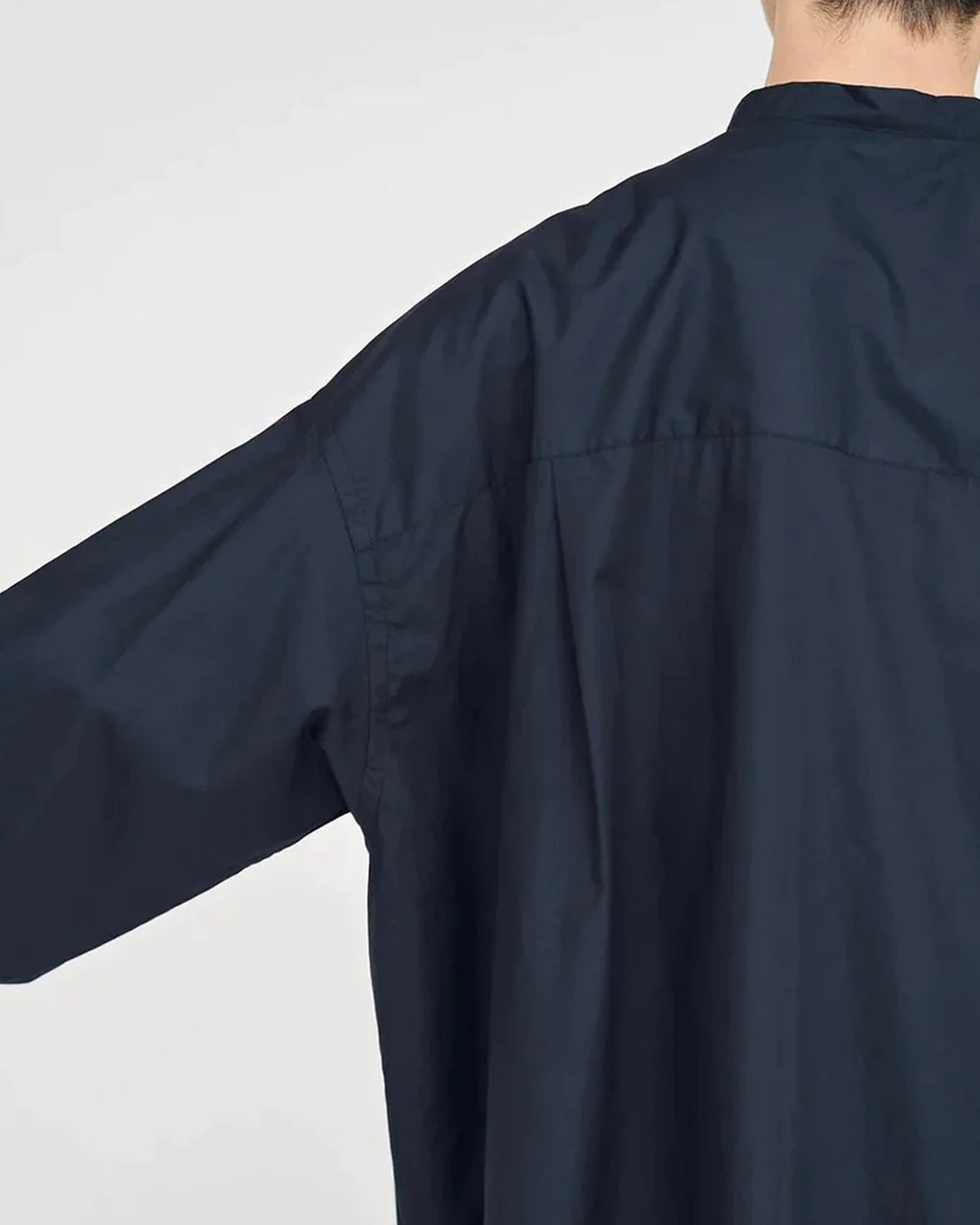 Graphpaper / Broad L/S Oversized Band Collar Shirt (GM253-50002B)