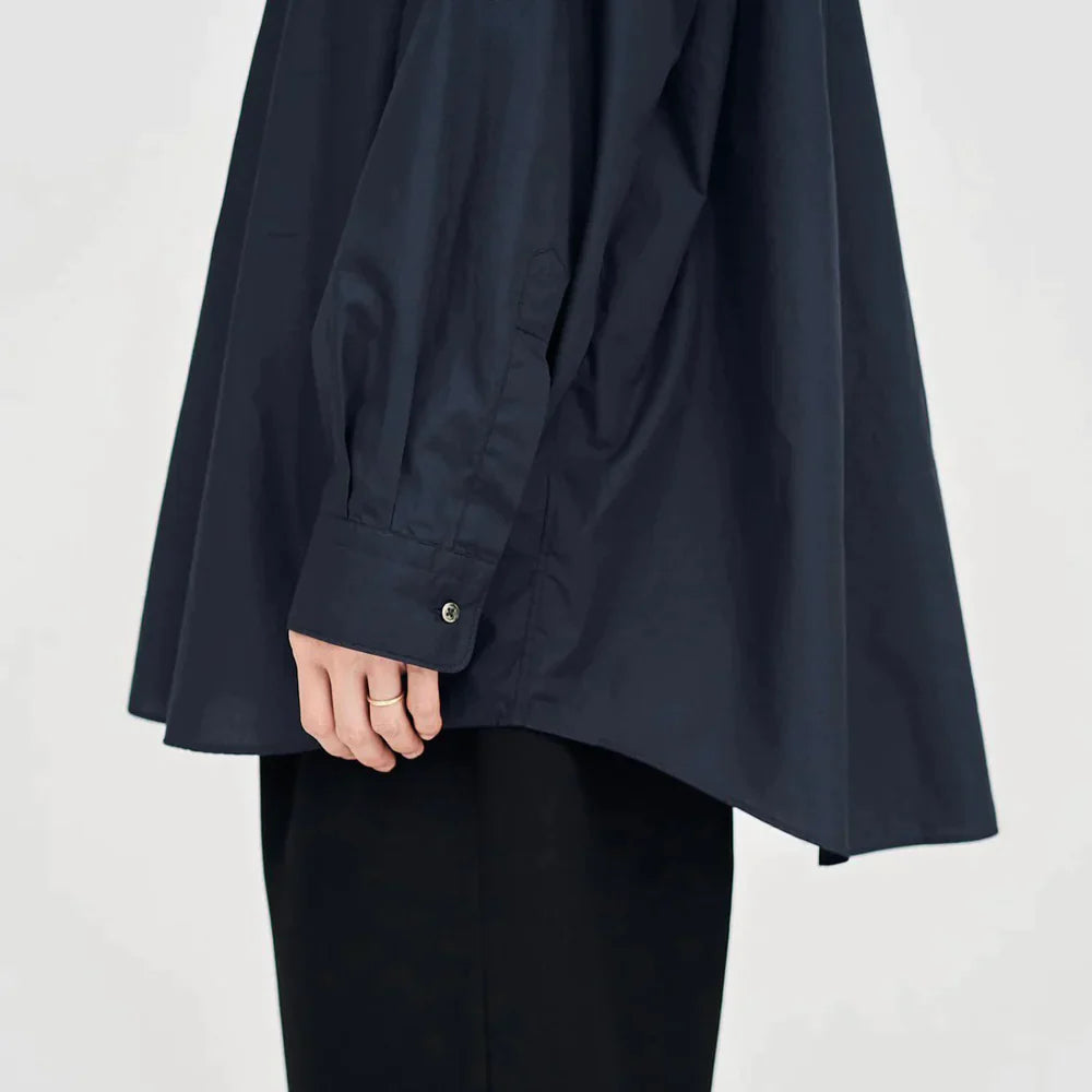 Graphpaper / Broad L/S Oversized Band Collar Shirt (GM244-50023B)