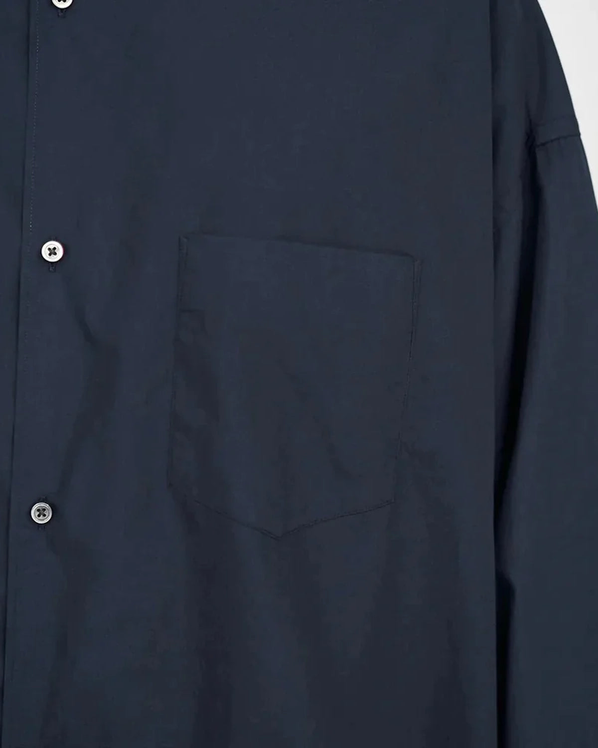 Graphpaper / Broad L/S Oversized Band Collar Shirt (GM253-50002B)