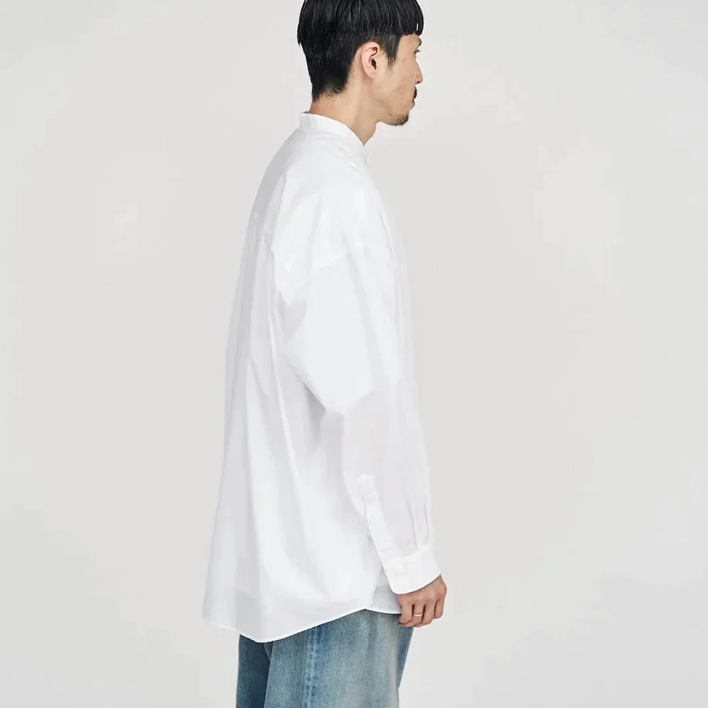 Graphpaper / Broad L/S Oversized Band Collar Shirt (GM244-50023B)