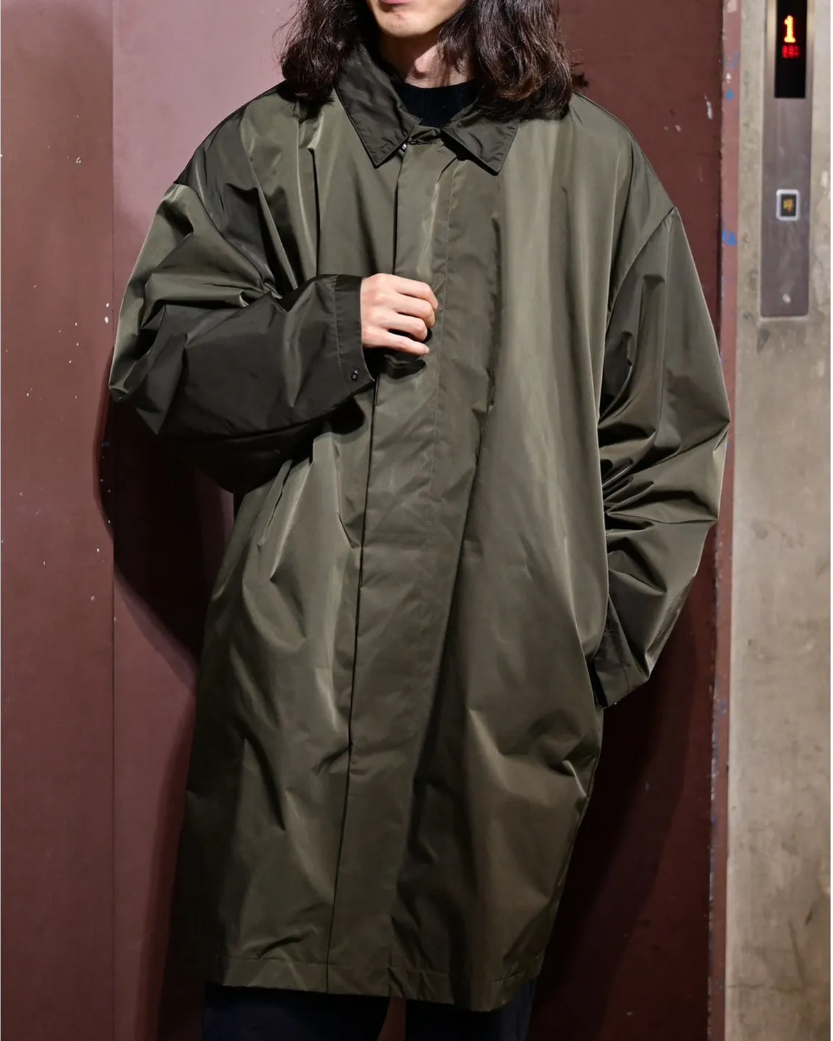 N.HOOLYWOOD COMPILE / HOODED BALMACAAN COAT (2262-CO05-019)