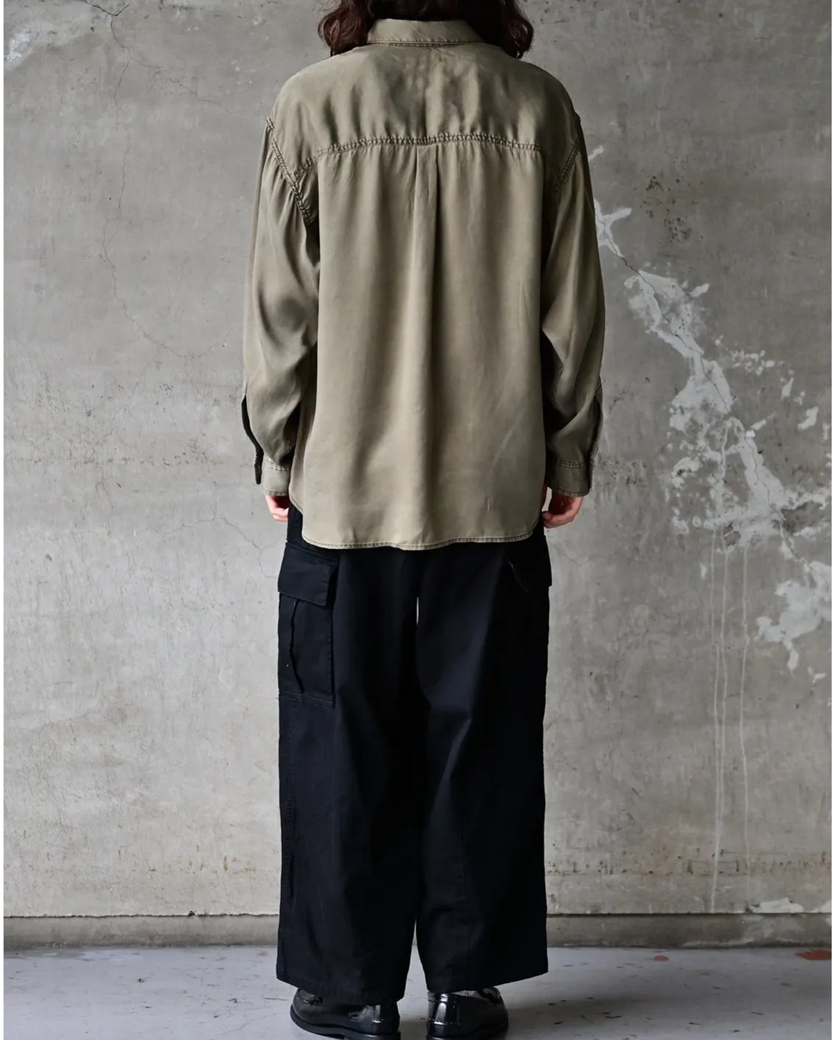 is-ness / Cupro Military Shirt (26AW_13_1008AWSH01)