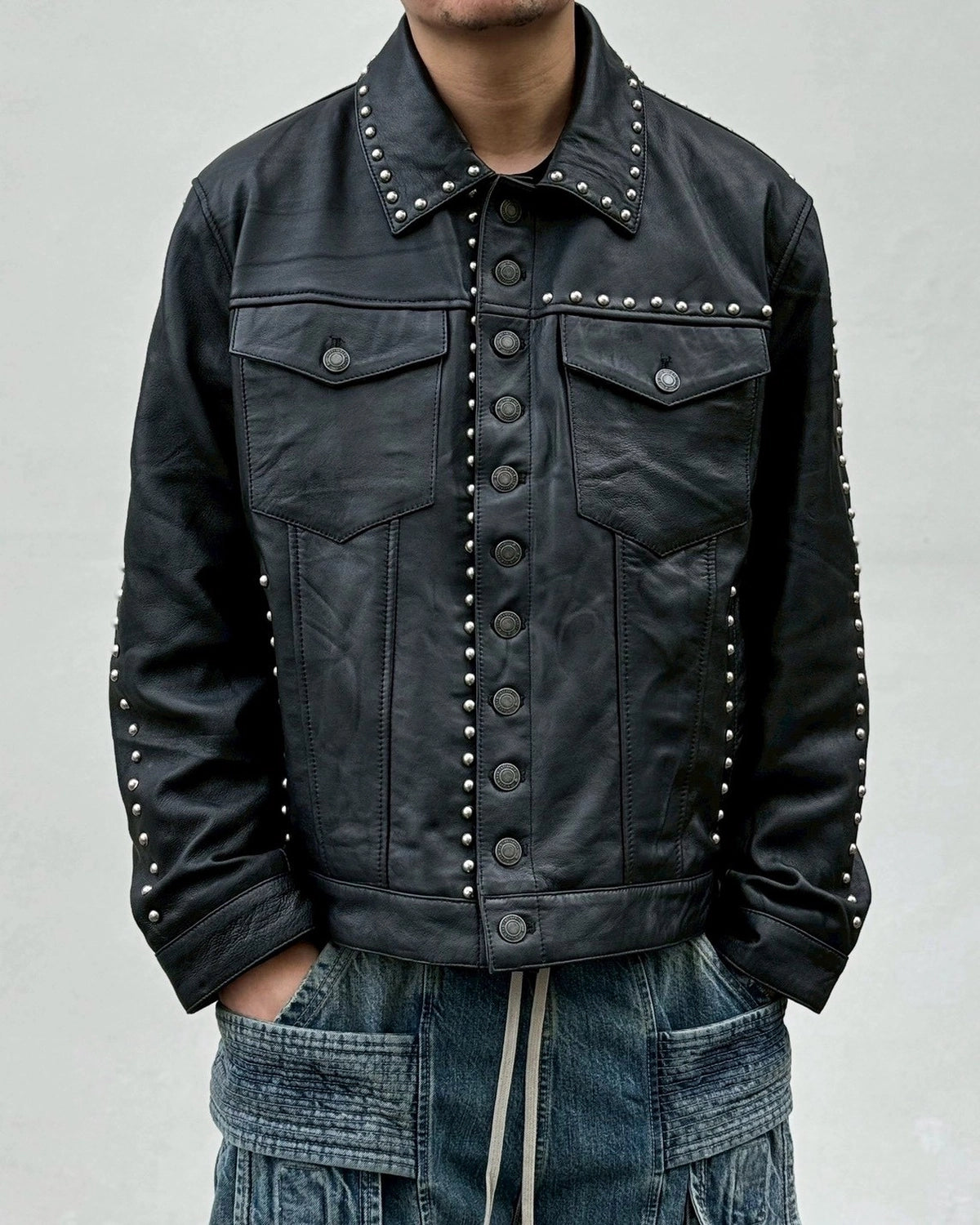 A Good Bad Influence / STUDS LEATHER JACKET (AGBI-26SS-LJK01)