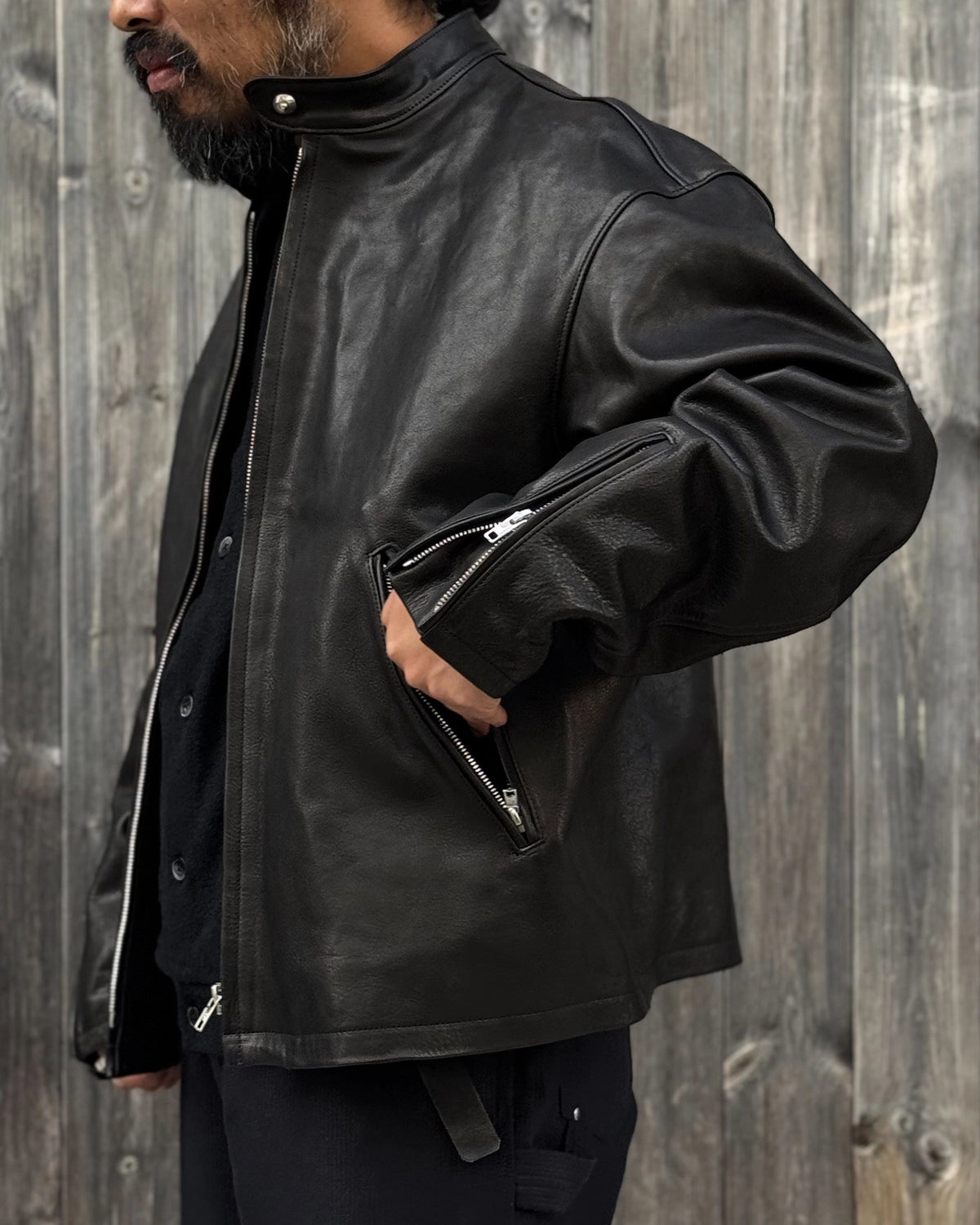 ANTIDOTE BUYERS CLUB / Leather Single Riders Jacket (ABCAW26JK01-1)