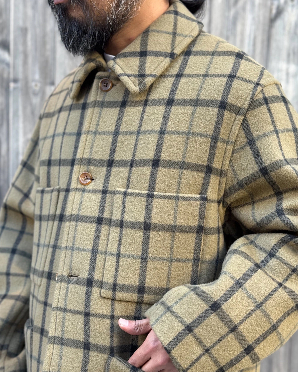 blurhms / Wool Beaver Work Jacket (BHS26F002Pld)