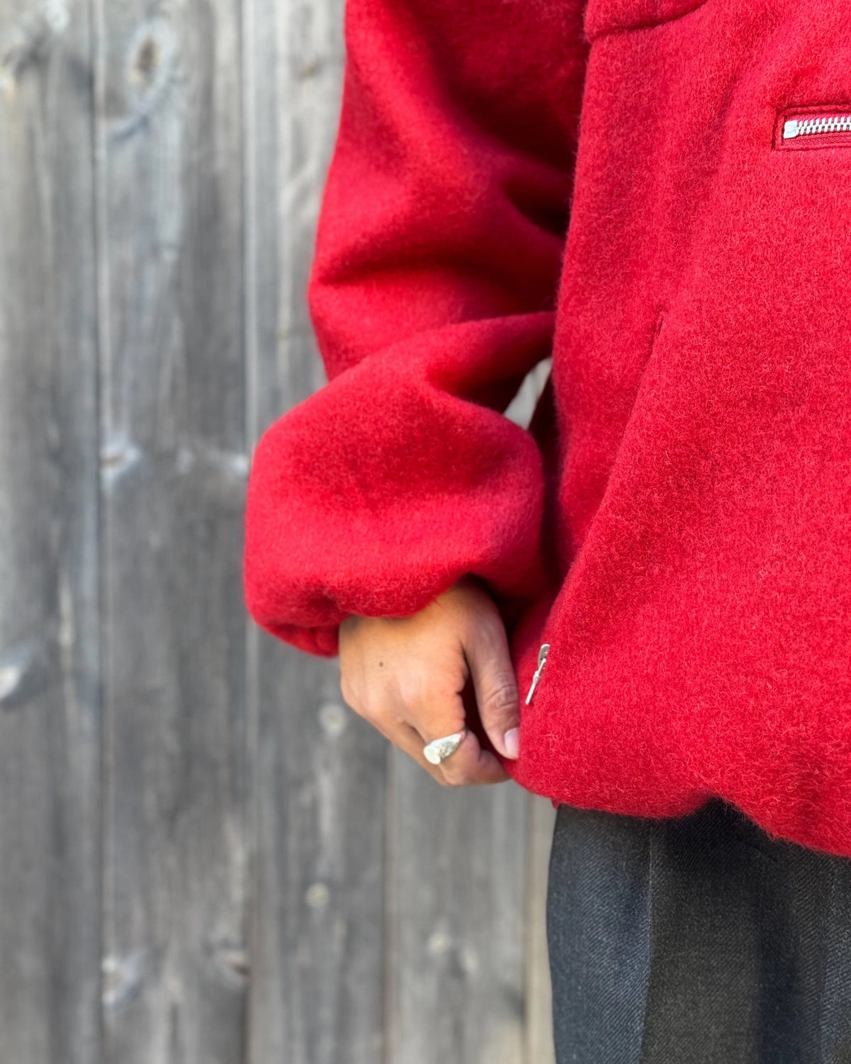 blurhms / Pe/Alpaca Fleece Harf-Zip P/O (BHS26F032PeAp)