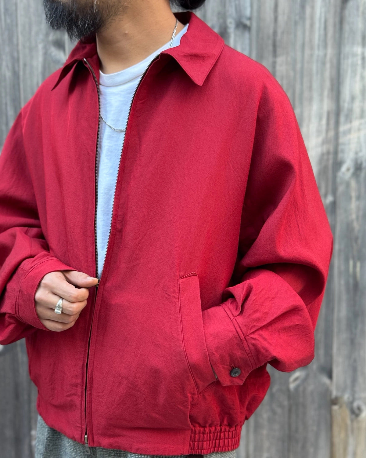 blurhms / Washed Wool Silk Sports Jacket (BHS26F020)