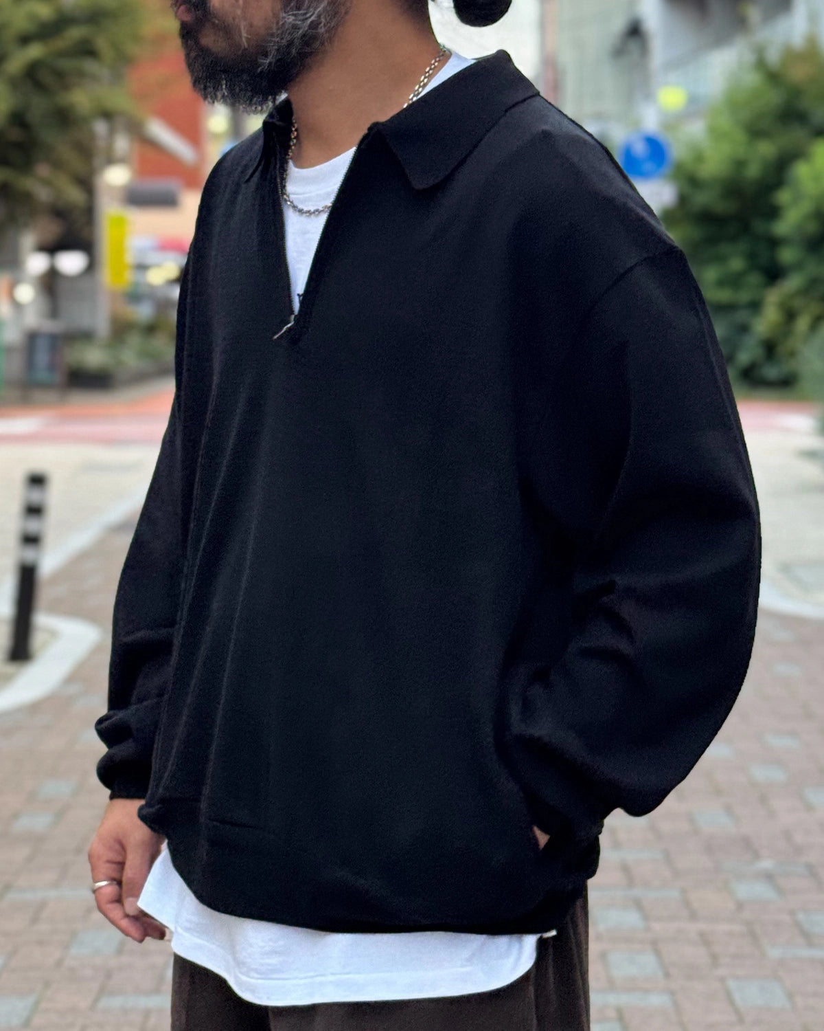 blurhms / Co/Silk Nep Harf-zip P/O (BHS25S037F26)
