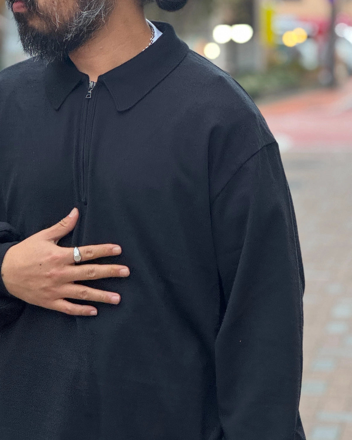 blurhms / Co/Silk Nep Harf-zip P/O (BHS25S037F26)
