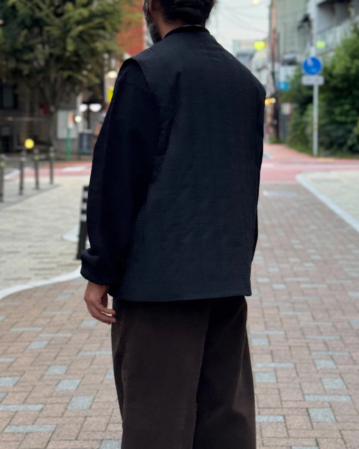 blurhms / Wool Ramie Mohair Quilted Vest (BHS26F014)