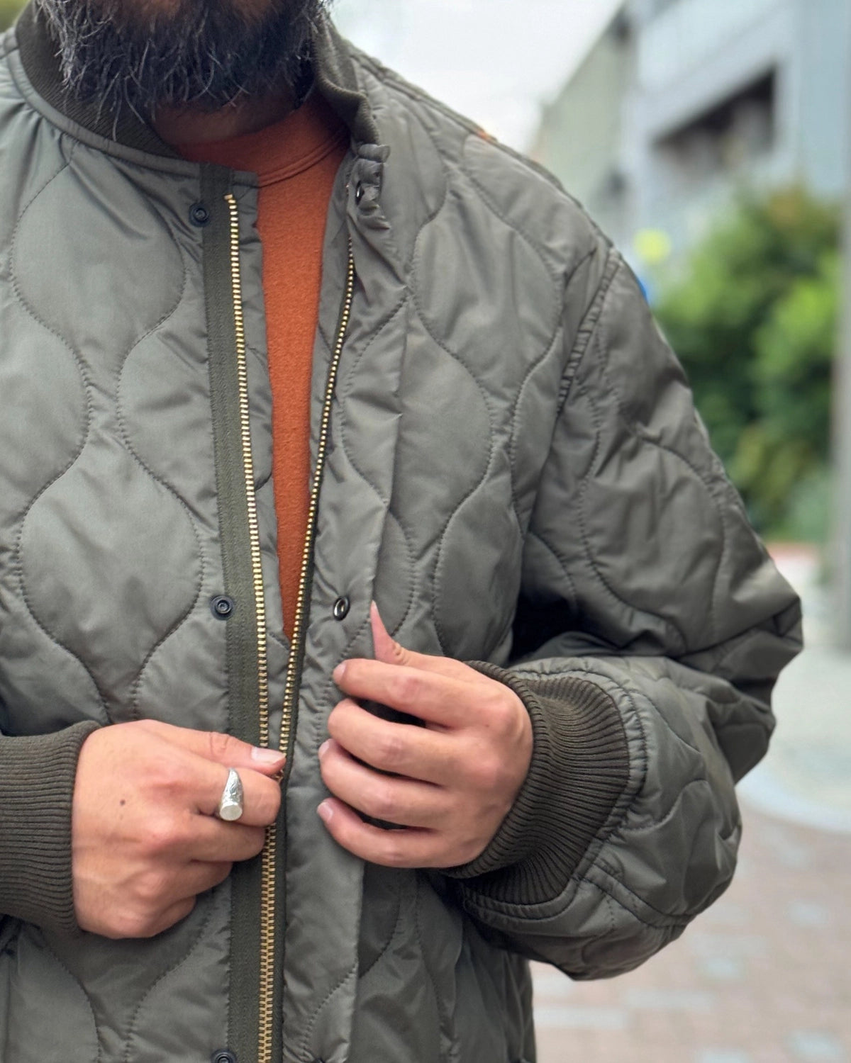 blurhmsROOTSTOCK / Nylon Quilted CWU Jacket (bROOTS26F8)