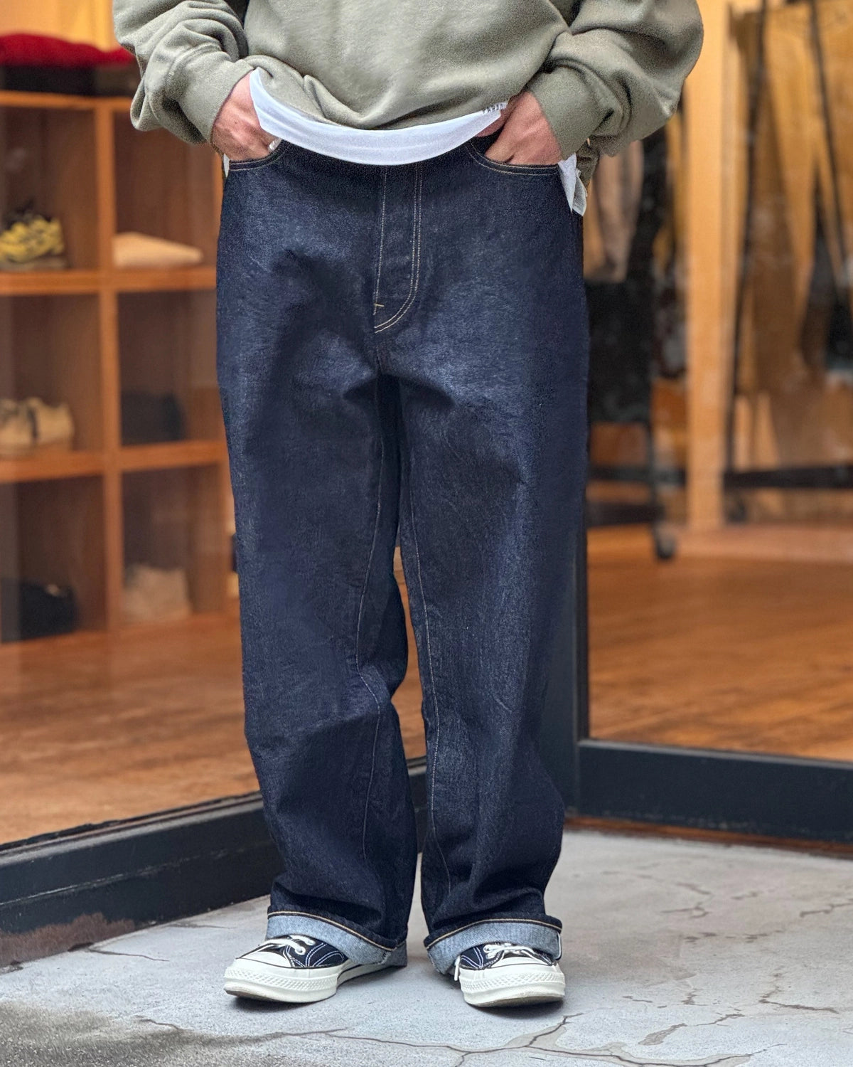 blurhmsROOTSTOCK / 13.5oz Denim Pants Wide (bROOTS25S8F26)