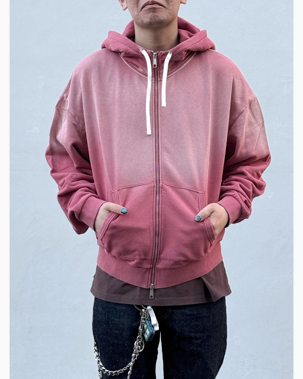 BRAIN DEAD / PADDED ELBOW ZIP-UP HOODIE (T09004824SS26)
