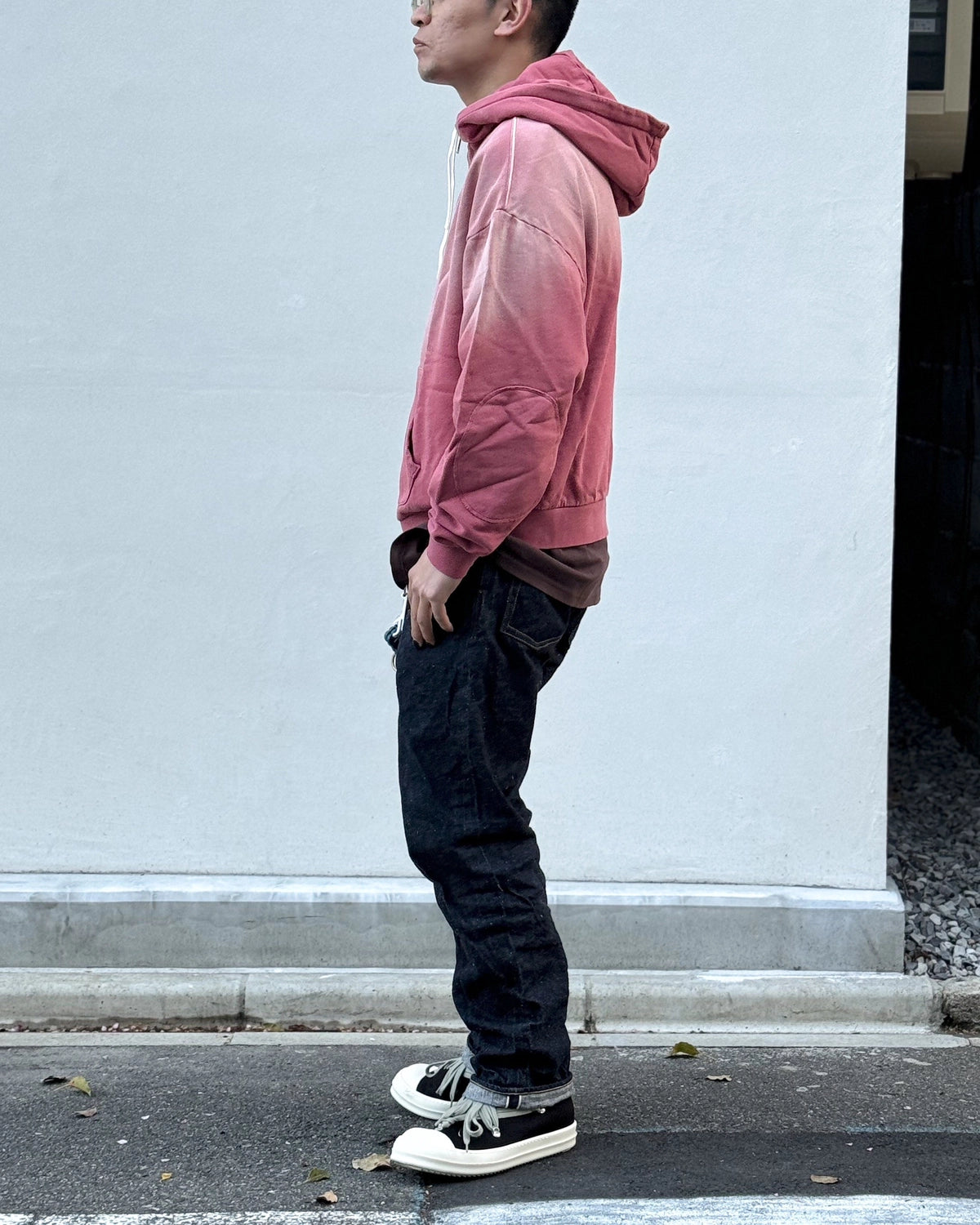 BRAIN DEAD / PADDED ELBOW ZIP-UP HOODIE (T09004824SS26)