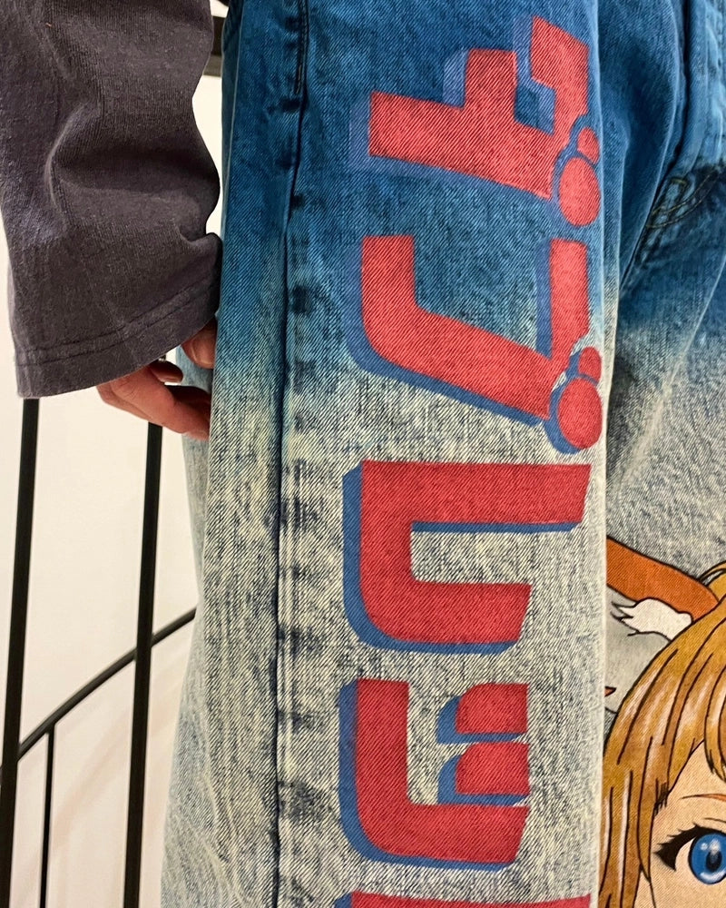 doublet / ANIME HAND PAINTING DENIM PANTS (25SS06PT296)