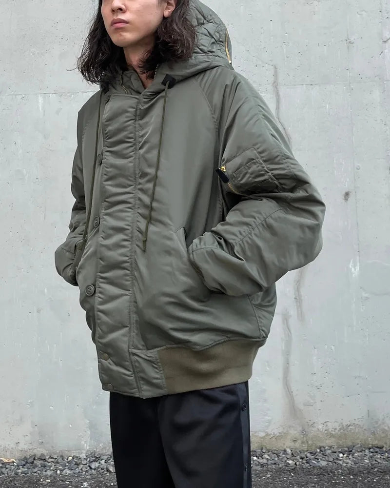 doublet / PETAL MOUTH HOOD BOMBER JACKET (24AW17BL197)