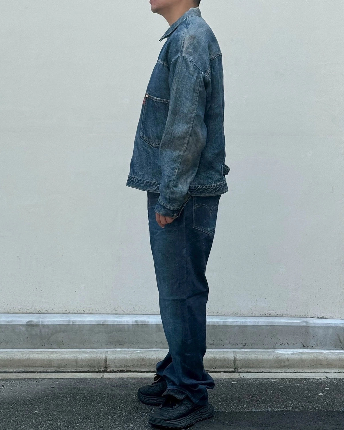 eYe JUNYA WATANABE MAN × Levis × Ber Ber Jin / 麻オックス 転写プリント Levis Wネーム Ber Ber Jin (WQ-J904-100)