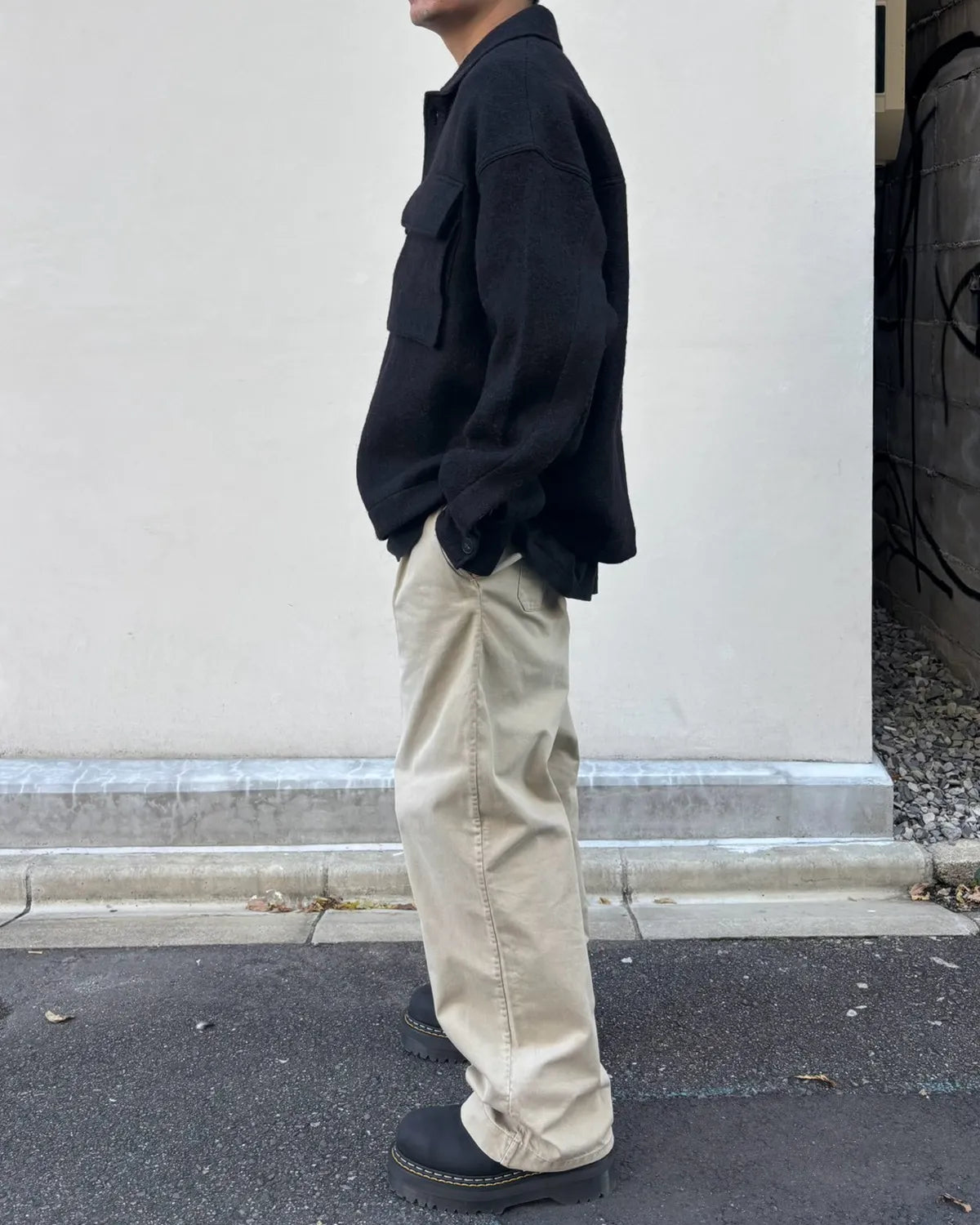 entire studios / Fjord Shirt Black (ESFW26SR026130015)