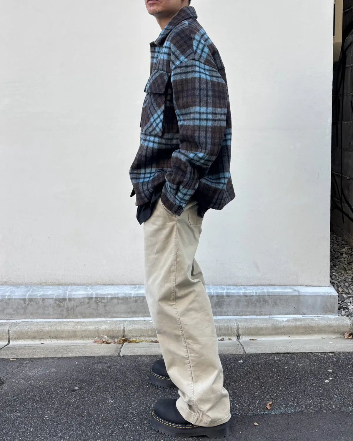 entire studios / Fjord Shirt Blue Check (ESFW26SR016181661)