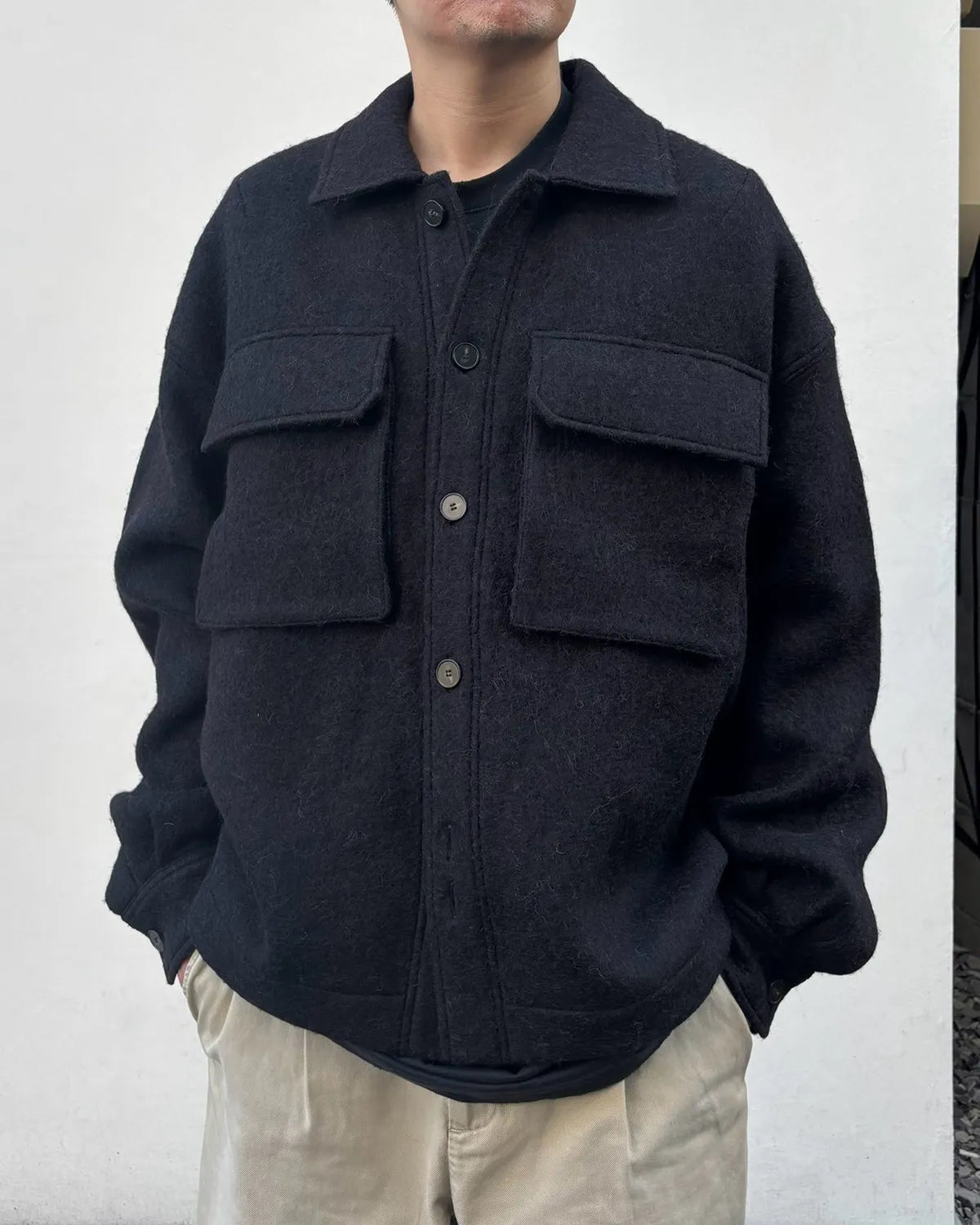 entire studios / Fjord Shirt Black (ESFW26SR026130015)