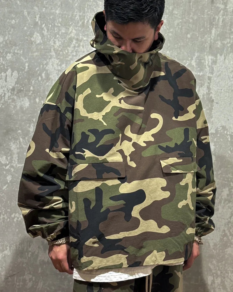 ESSENTIALS / MILITARY NYLON HOODED ANORAK (202BT244788F)