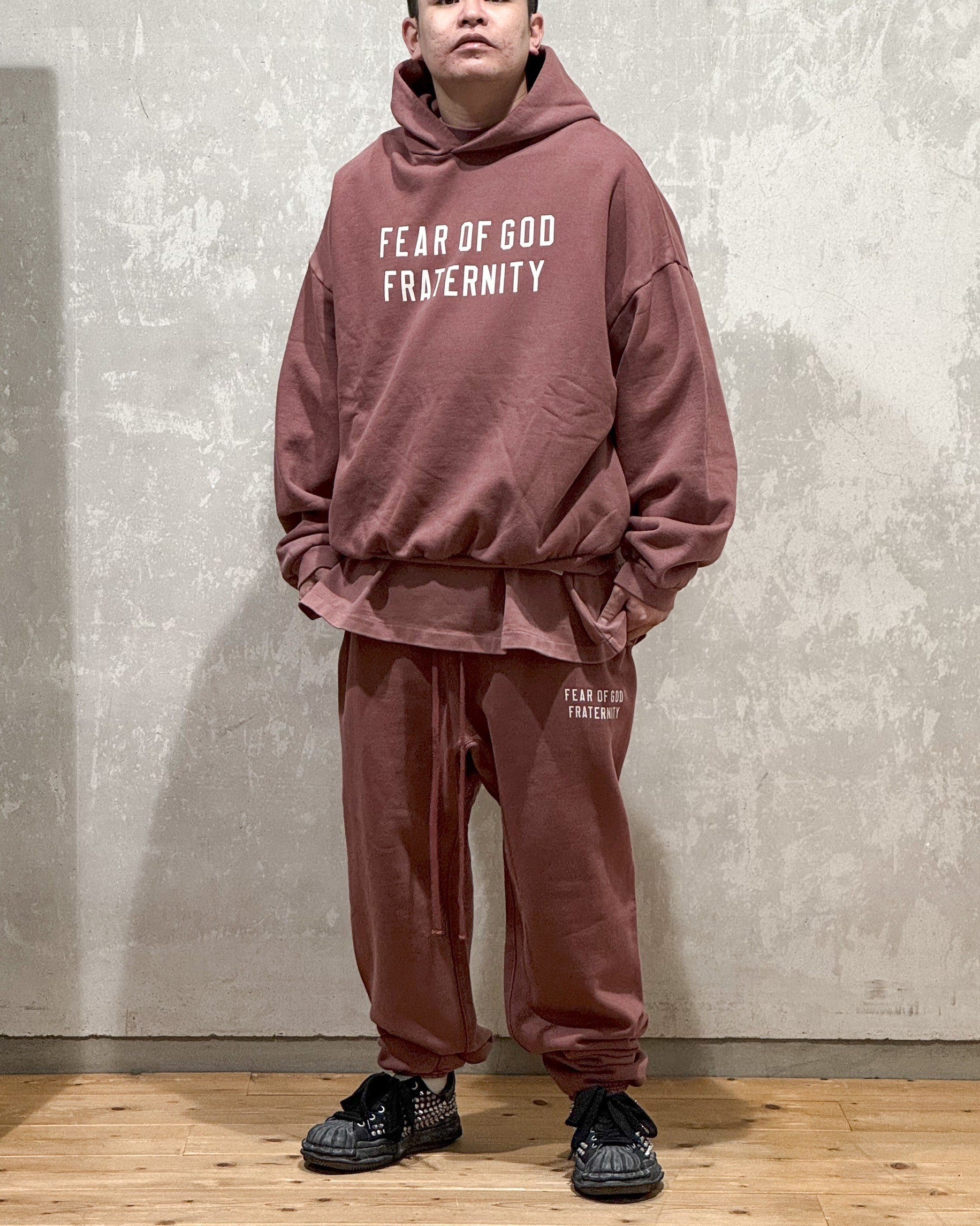 ESSENTIALS / HEAVY FLEECE HOODIE (192BT244810F)