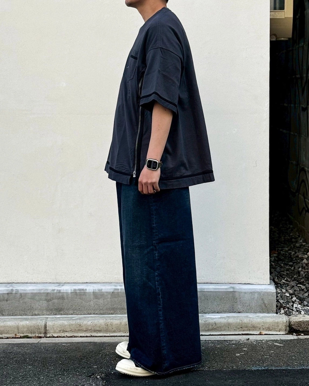 FACETASM / CURVY SLIT BIG TEE (MYK-TEE-01)