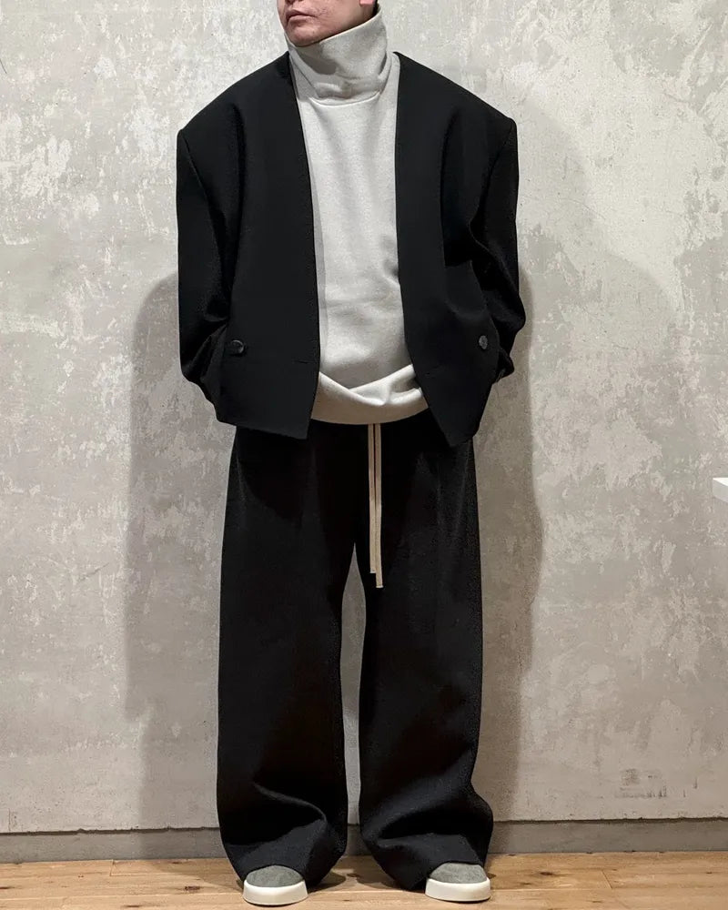 FEAR OF GOD / CROPPED LAPELLESS RELAXED BLAZER (FG24FW60-683GRB)