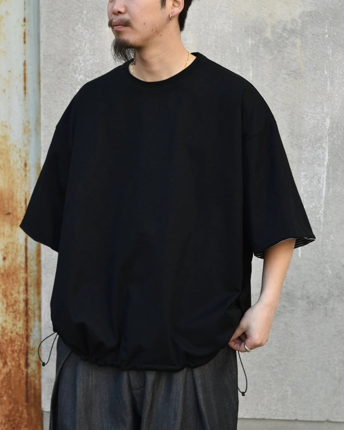 is-ness / REVERSIBLE BALLOON BORDER T-SHIRT (25SS_06_1007SSCST05)