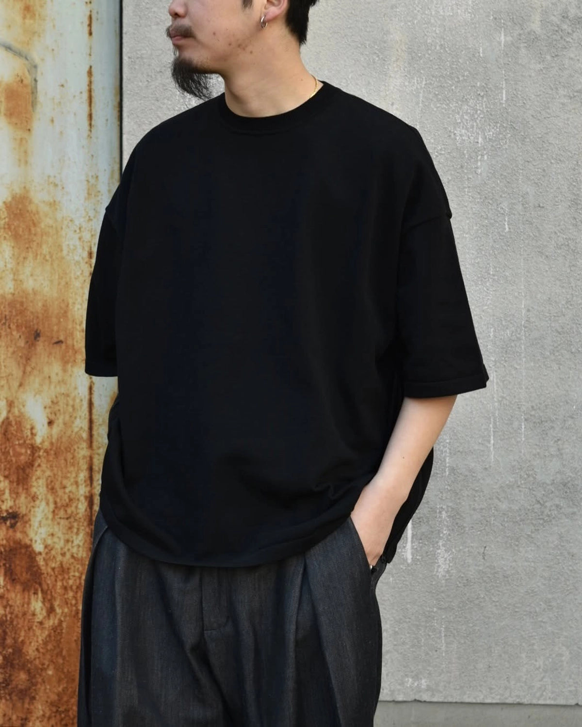 is-ness / KNIT VENTILATION T-SHIRT (25SS_31_10076KNITT01)