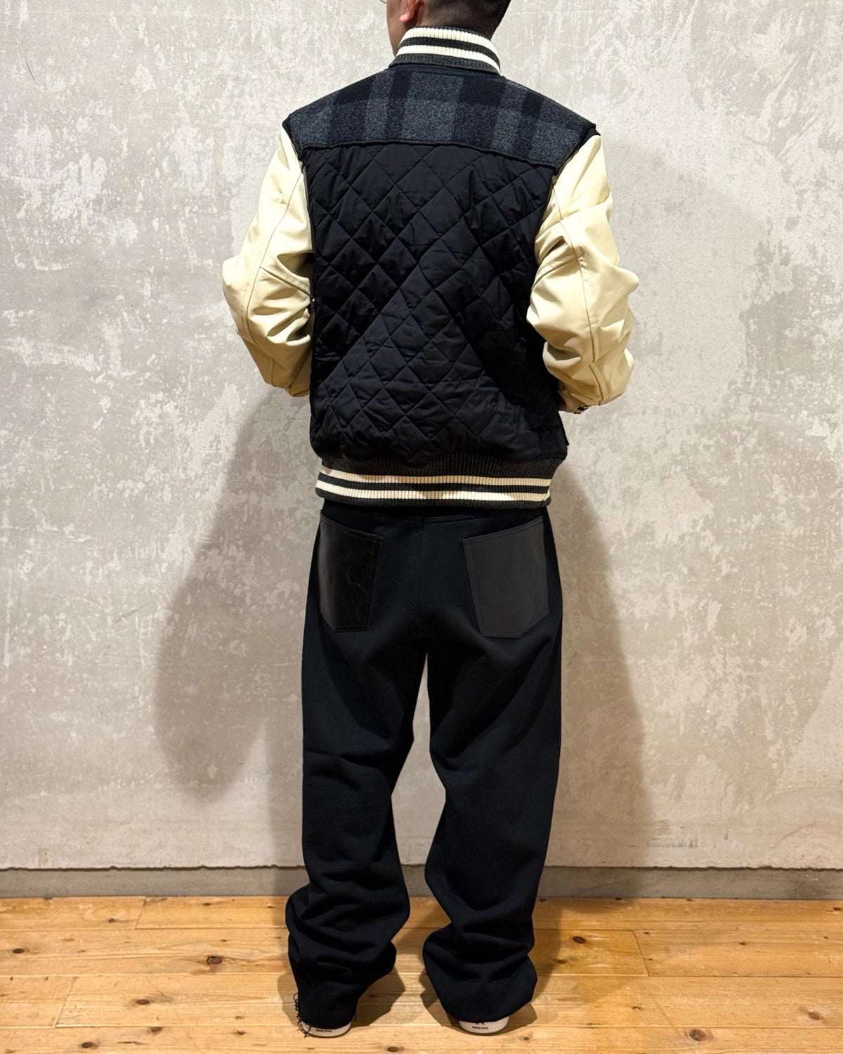 JUNYA WATANABE MAN x FILSON / マッキーノウール×エステルタフタキルティング×レザー FILSON Wネーム (WP-J030-051)