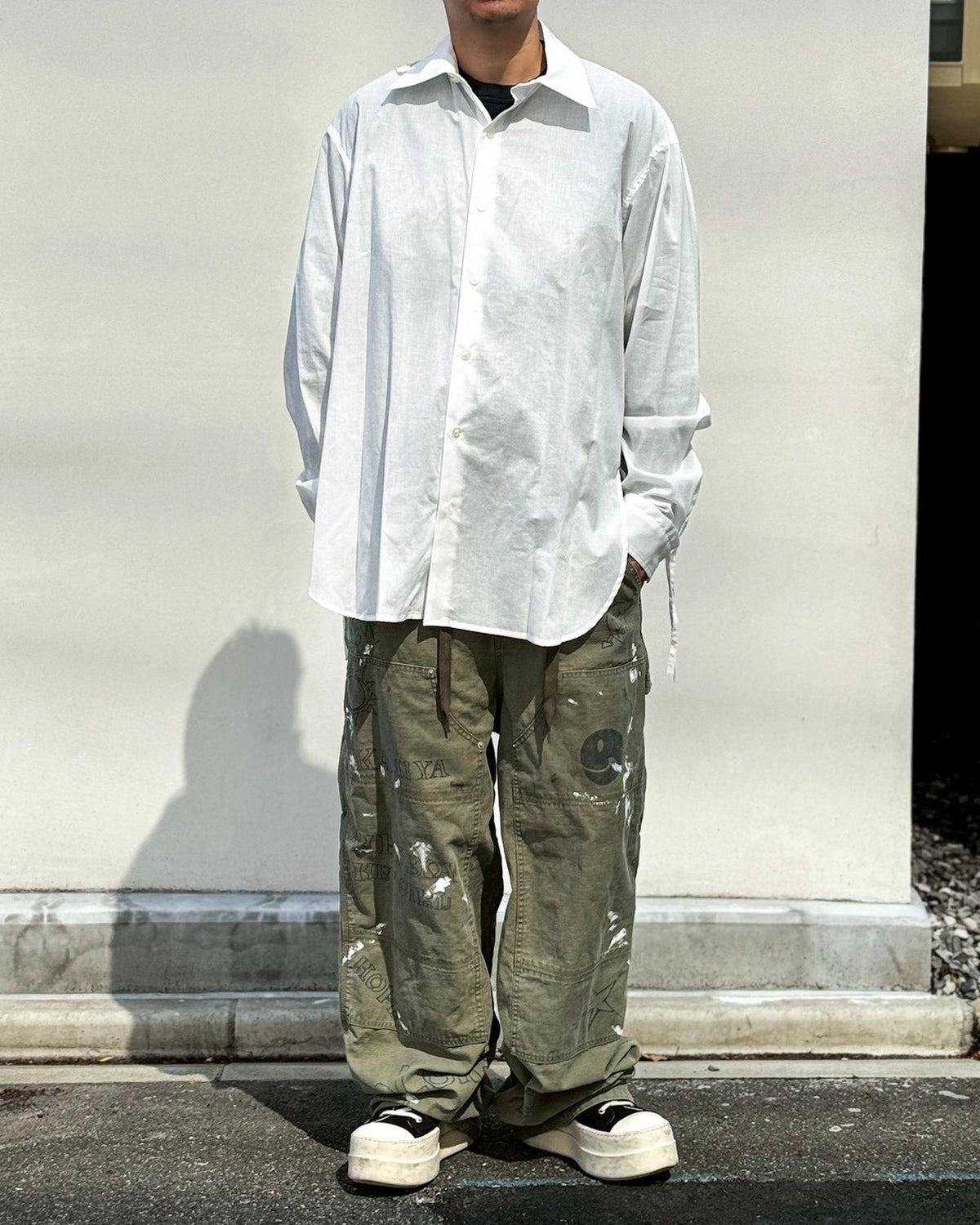 KAMIYA / Drawstring Cuff Shirt (G16SH050)
